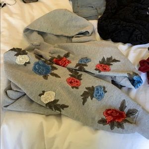 Rose sleeve sweatshirt